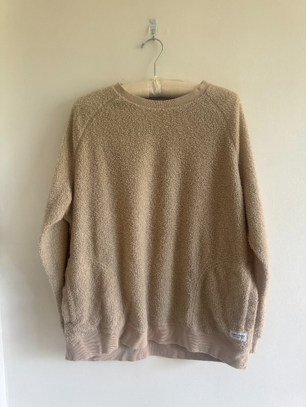 L Banks Journal Fleece Sweatshirt Beige Organic Cotton